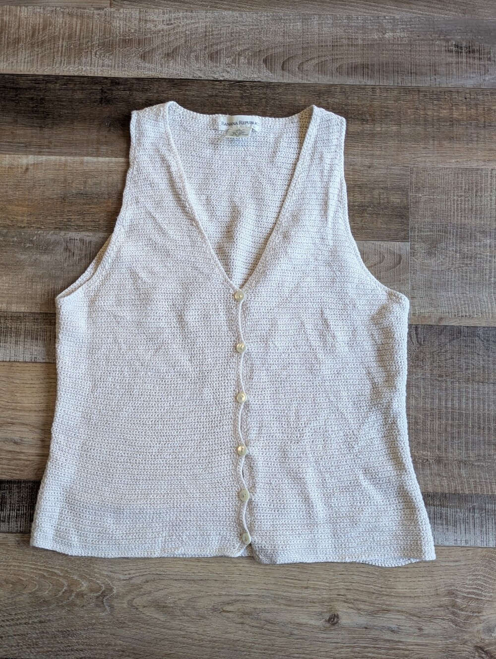 Vintage Banana Republic Linen Tank Top, Women's Medium - Picture 1 of 6